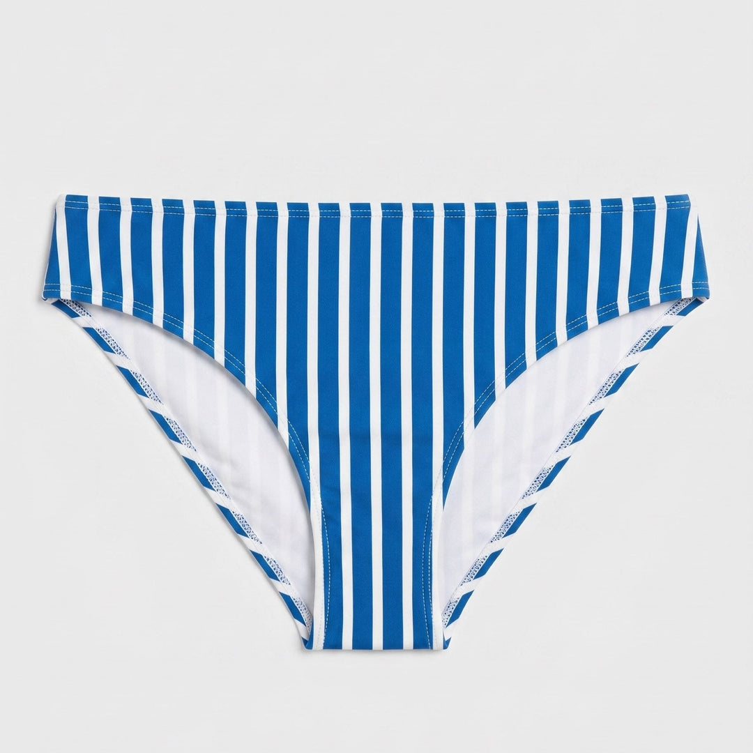 Cameron high-leg bikini bottom in stripe, detail view