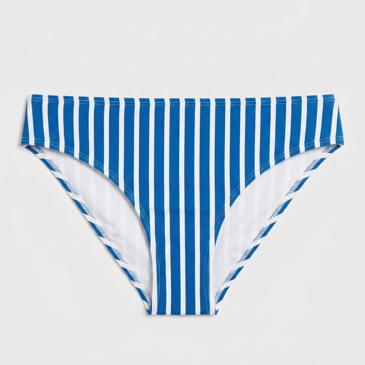 Cameron high-leg bikini bottom in stripe, detail view
