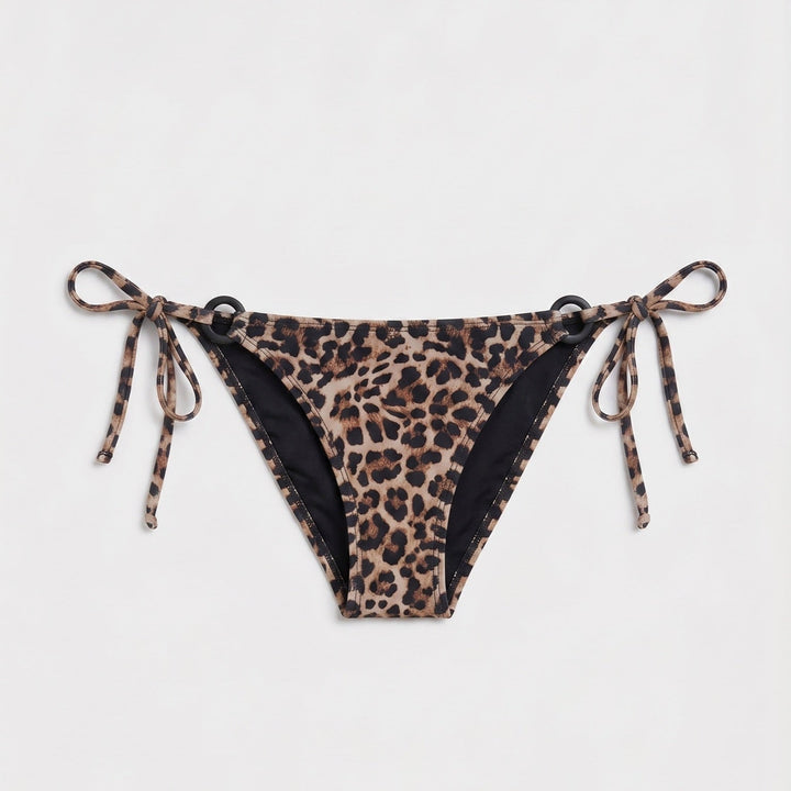 Rona leopard print bikini bottom detail