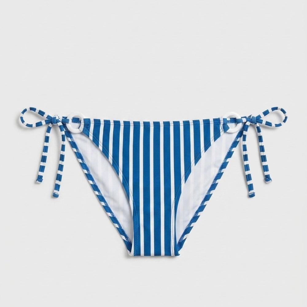 Rona striped bikini bottom detail