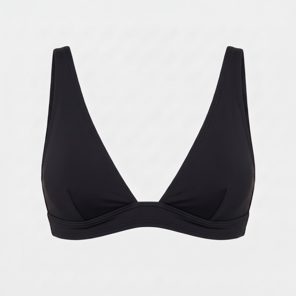 Ellen bikini top in black, detail view