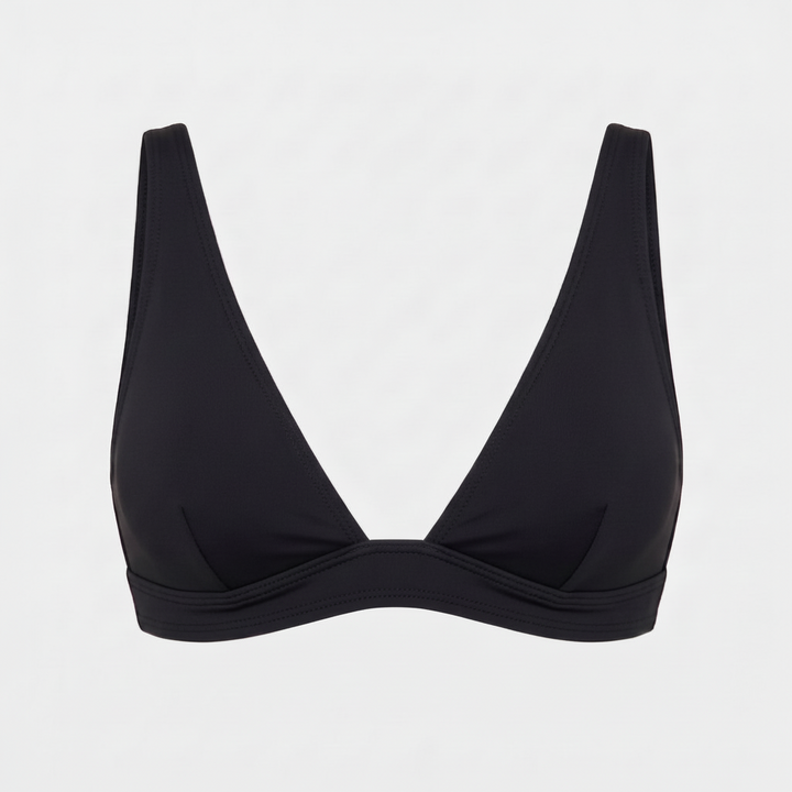 Ellen bikini top in black, detail view