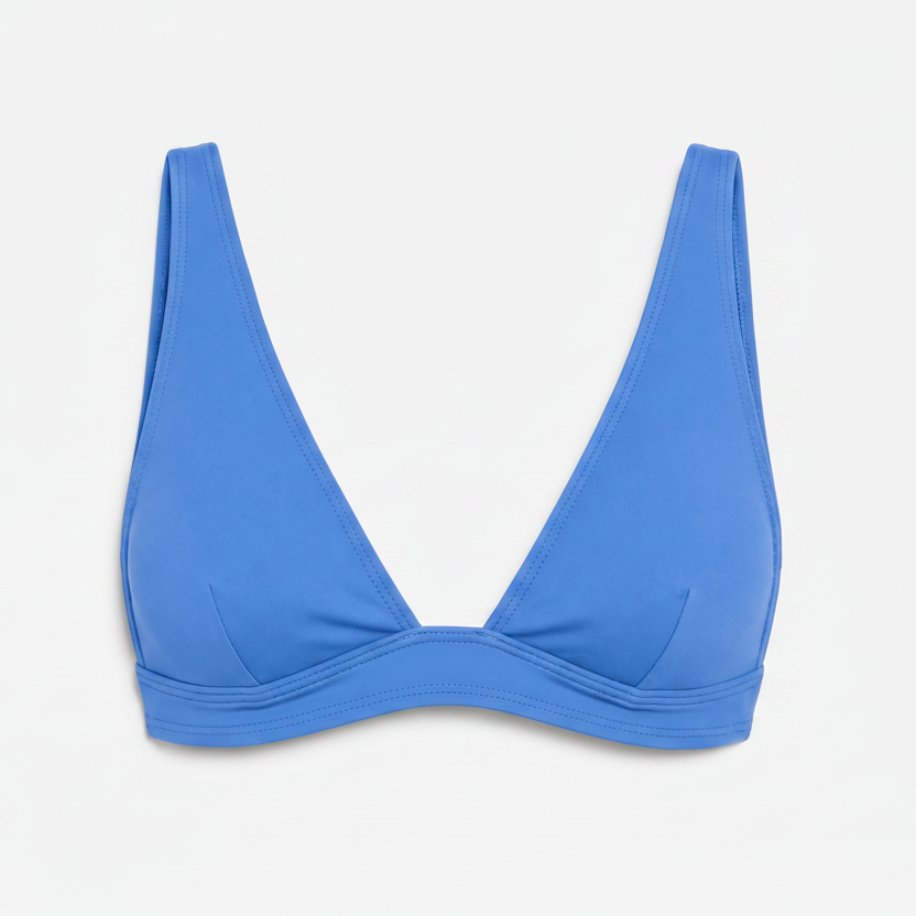 Ellen bikini top in blue, detail view