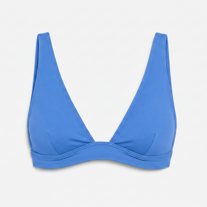 Ellen bikini top in blue, detail view