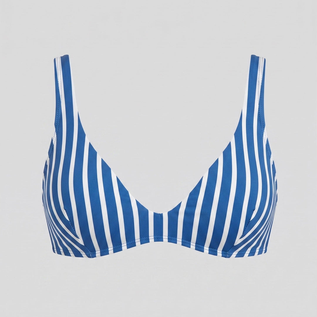 Sarah bikini top in stripe, detail view