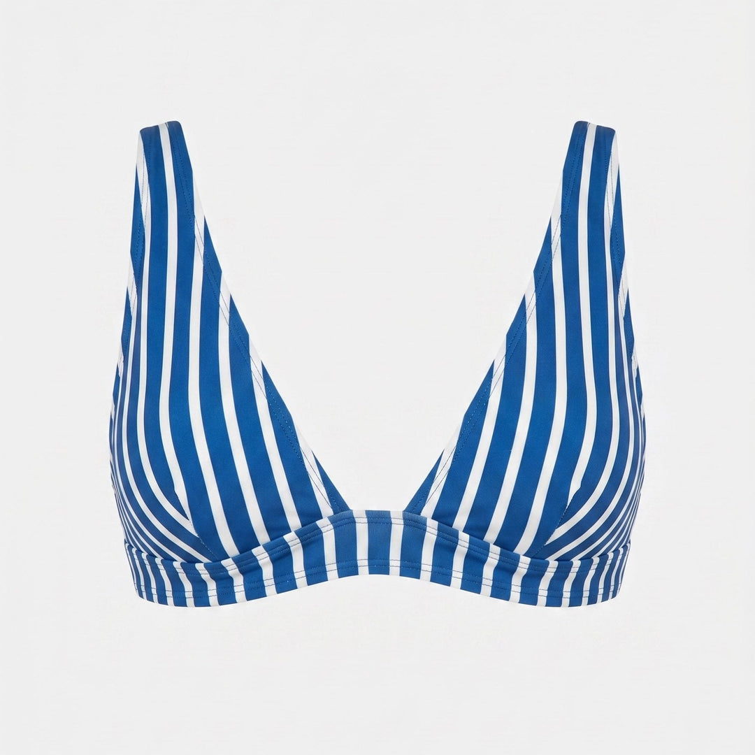 Ellen bikini top in stripe, detail view