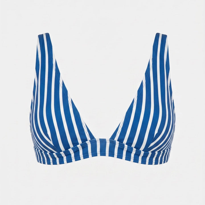 Ellen bikini top in stripe, detail view